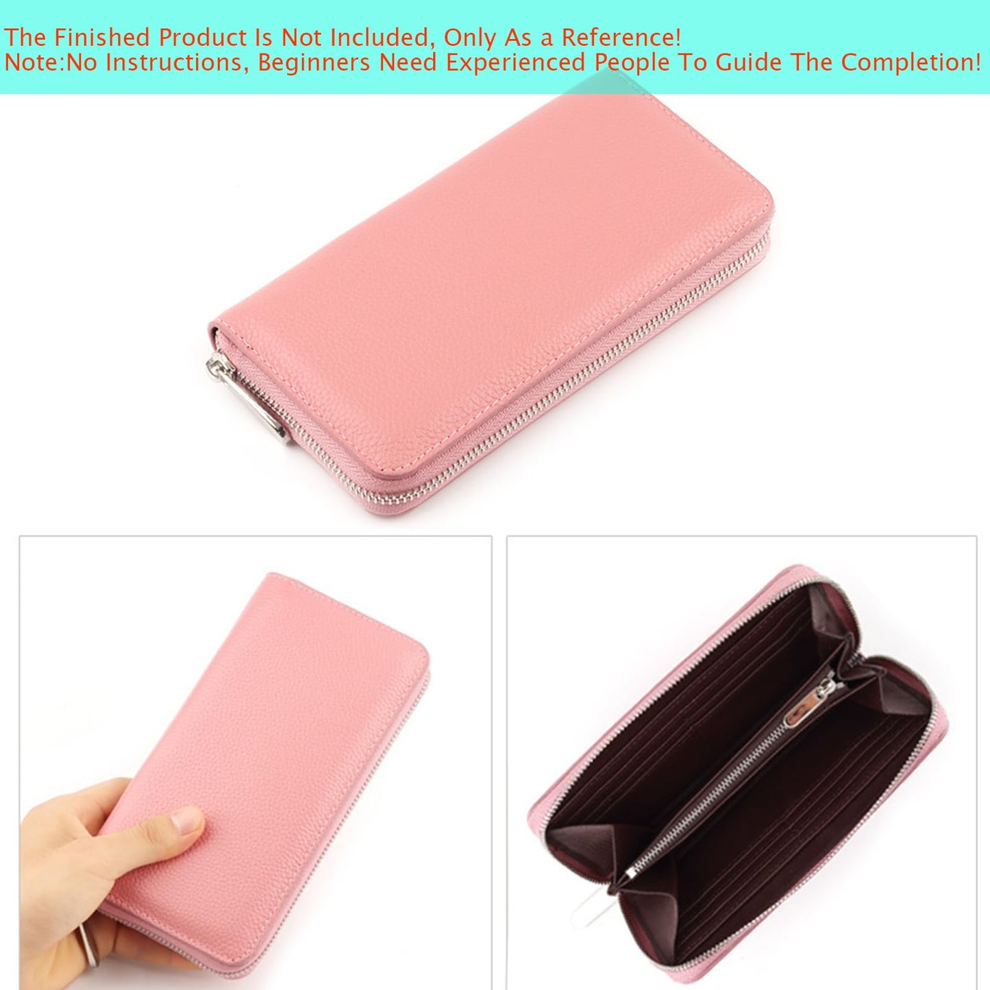 RIVEENY Leather Purse Templates, Acrylic Leather Patterns Templates for Women's Wallet Long Clutch Zip Around Travel Leather Purse