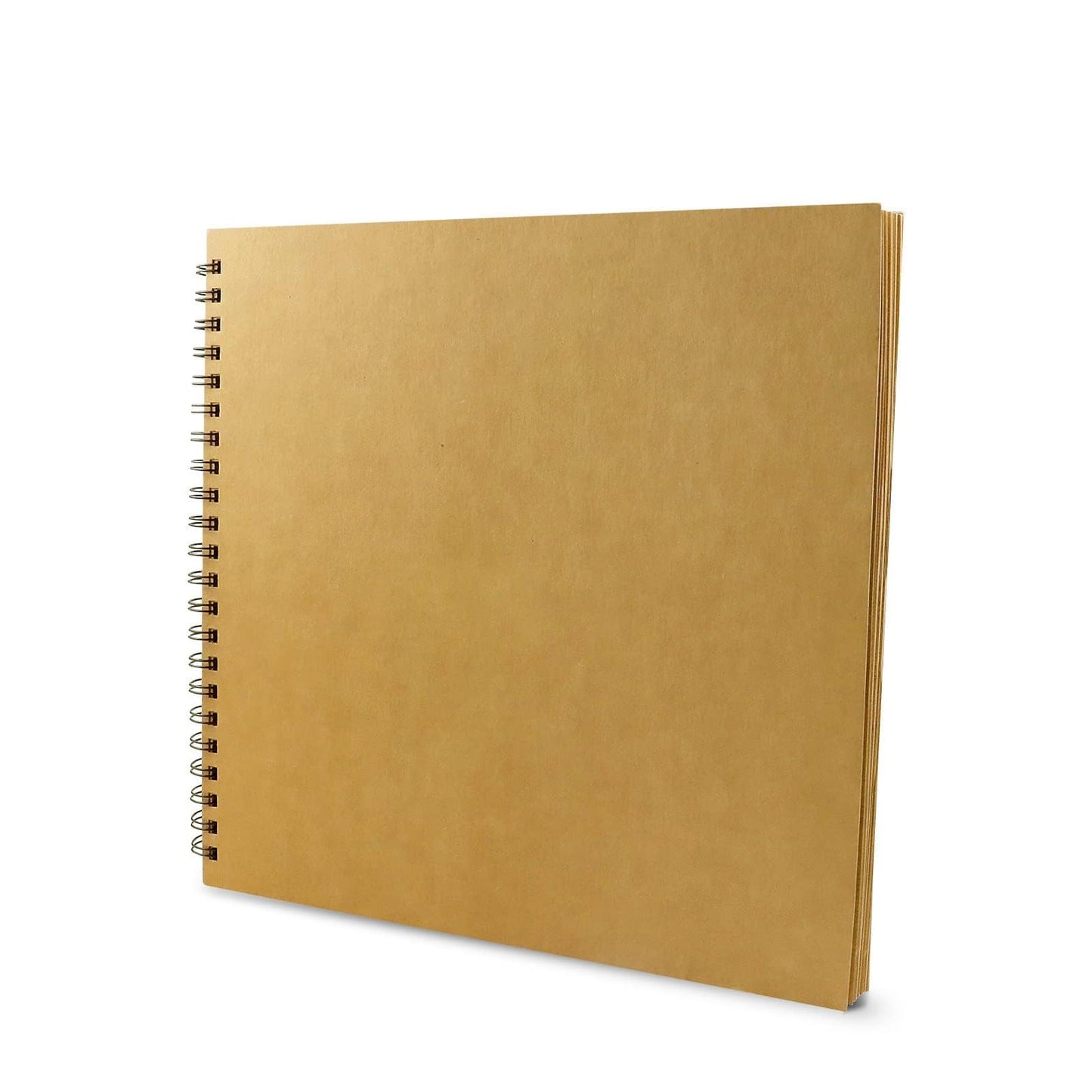 UPlama 12x12 Inch Scrapbook Album 100 Pages, Hardcover Kraft Photo DIY Memory Book with Spiral Binding for Wedding Anniversary Family Photos
