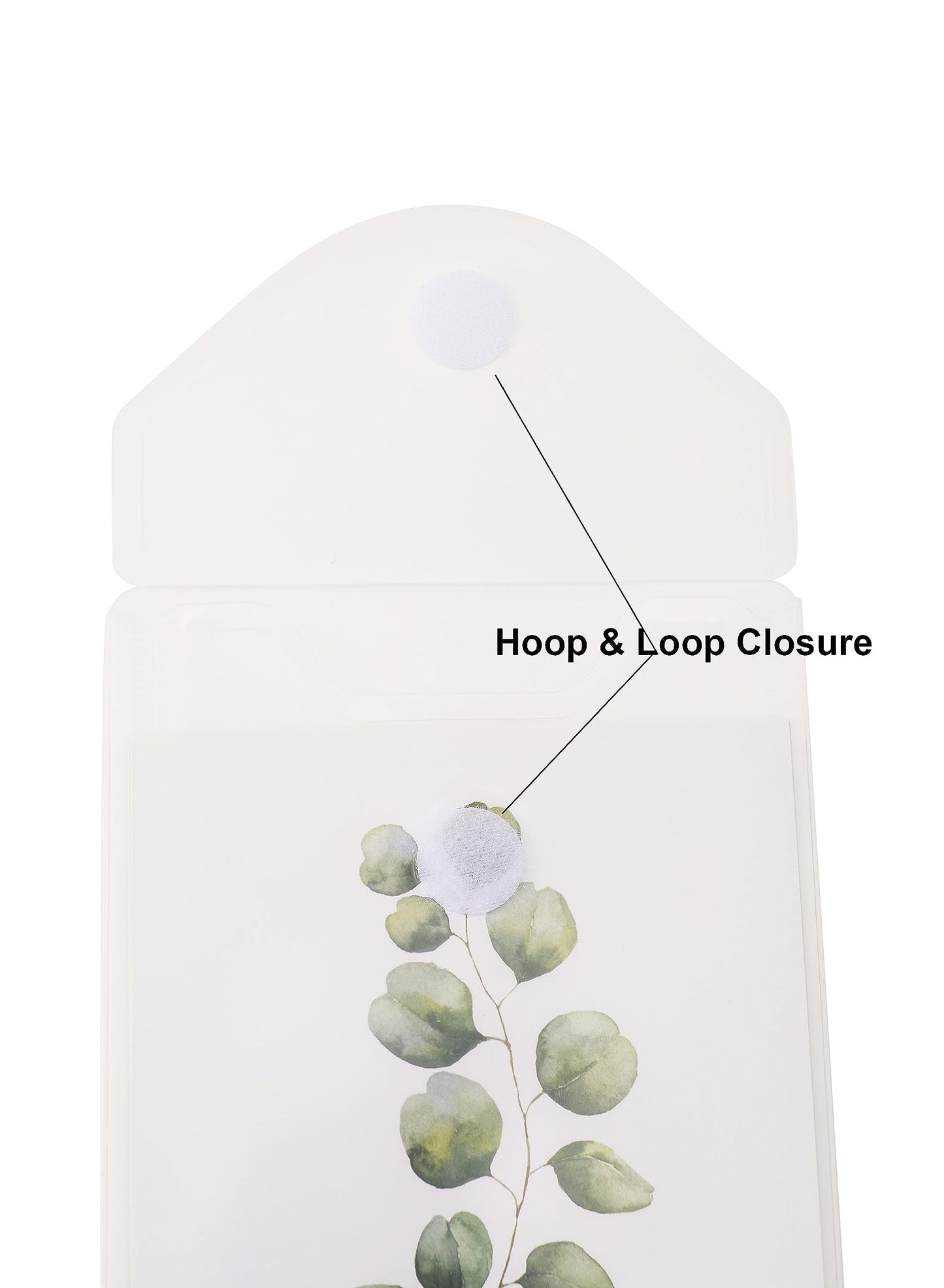 YESSART 6’’ x 9’’ Vertical Clear Plastic Envelopes Receipt Stickers File Storage 40 Pack Hook Loop Closure