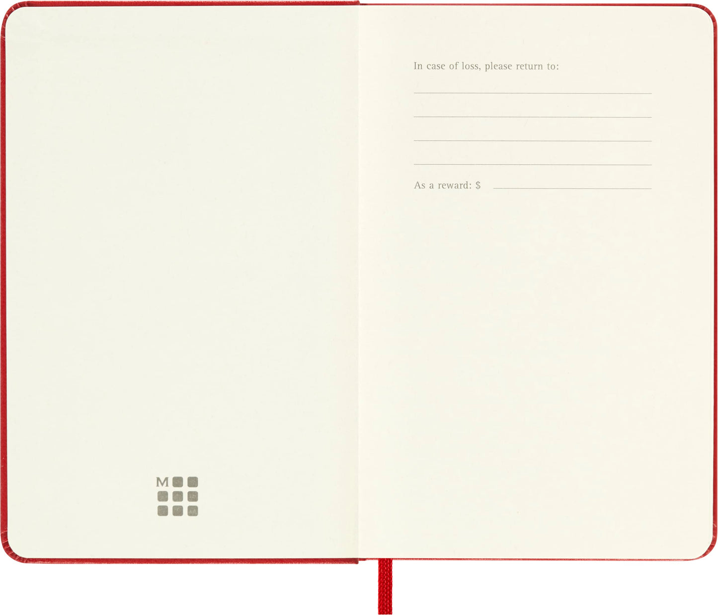 Moleskine Classic Notebook, Hard Cover, Pocket (3.5" x 5.5") Plain/Blank, Scarlet Red, 192 Pages