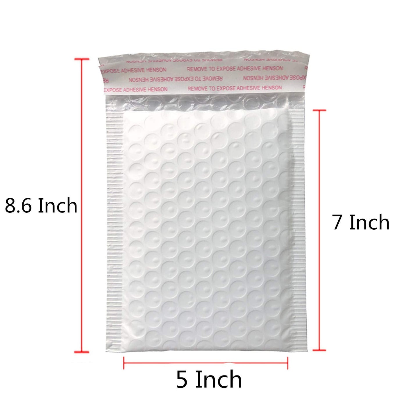 5x7 Inch White Poly Bubble Mailers Padded Envelopes Self-Sealing Shipping Bags 50 Pack