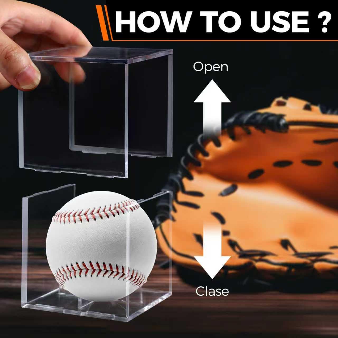 Guirnd 2 Pack Baseball Display Case, UV Protected Acrylic Baseball Holder Display case, Cube Memorabilia Autograph Ball Protector Boxes for Official Size Ball