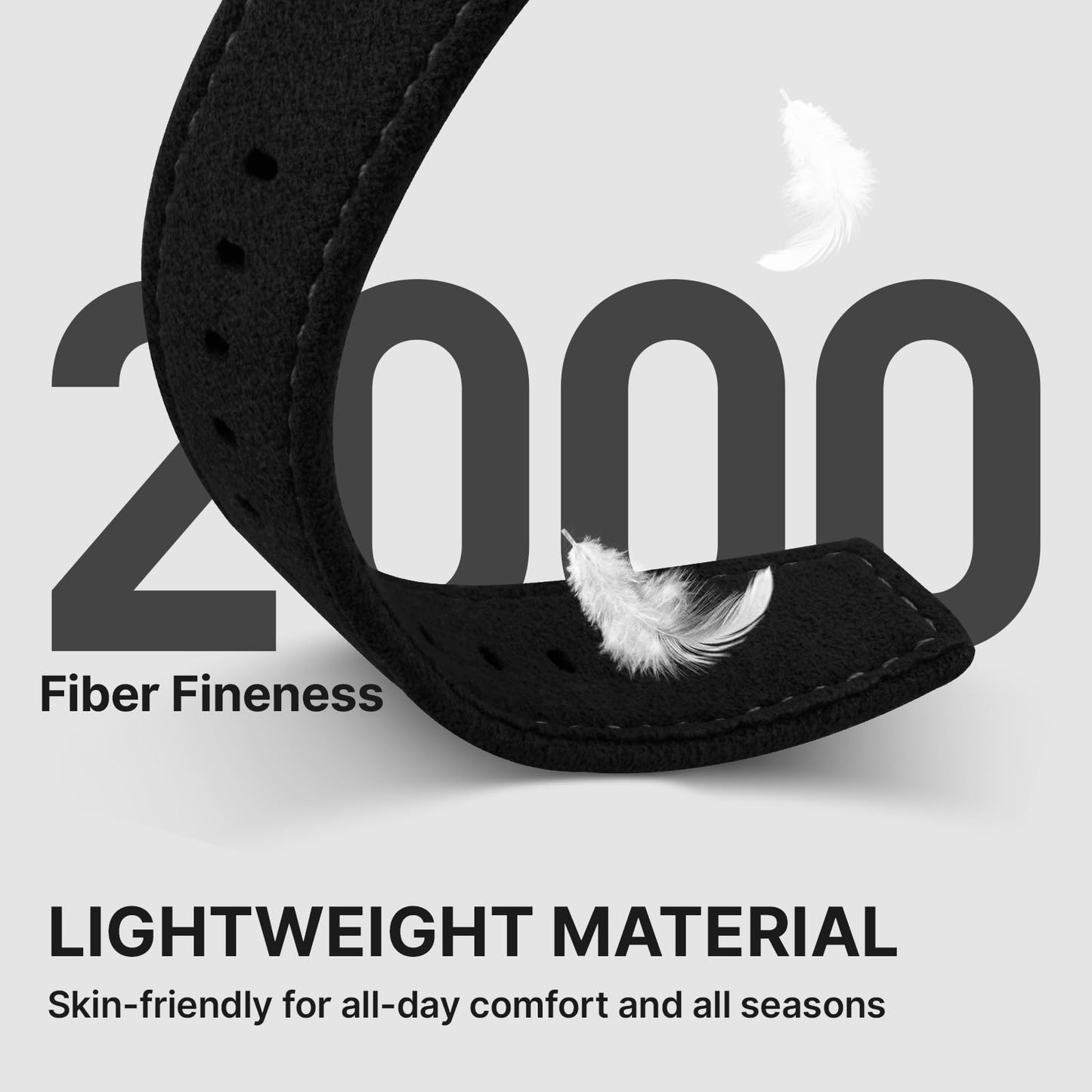 Bandletic Suede Leather Band Compatible with Apple Watch Bands for Men Women, Soft Strap for iWatch Ultra 3 2 Band 49mm, Series 11 10 (46mm), 9 8 7 (45mm), SE3 SE2 SE 6 5 4 (44mm), 3 2 1(42mm), Black