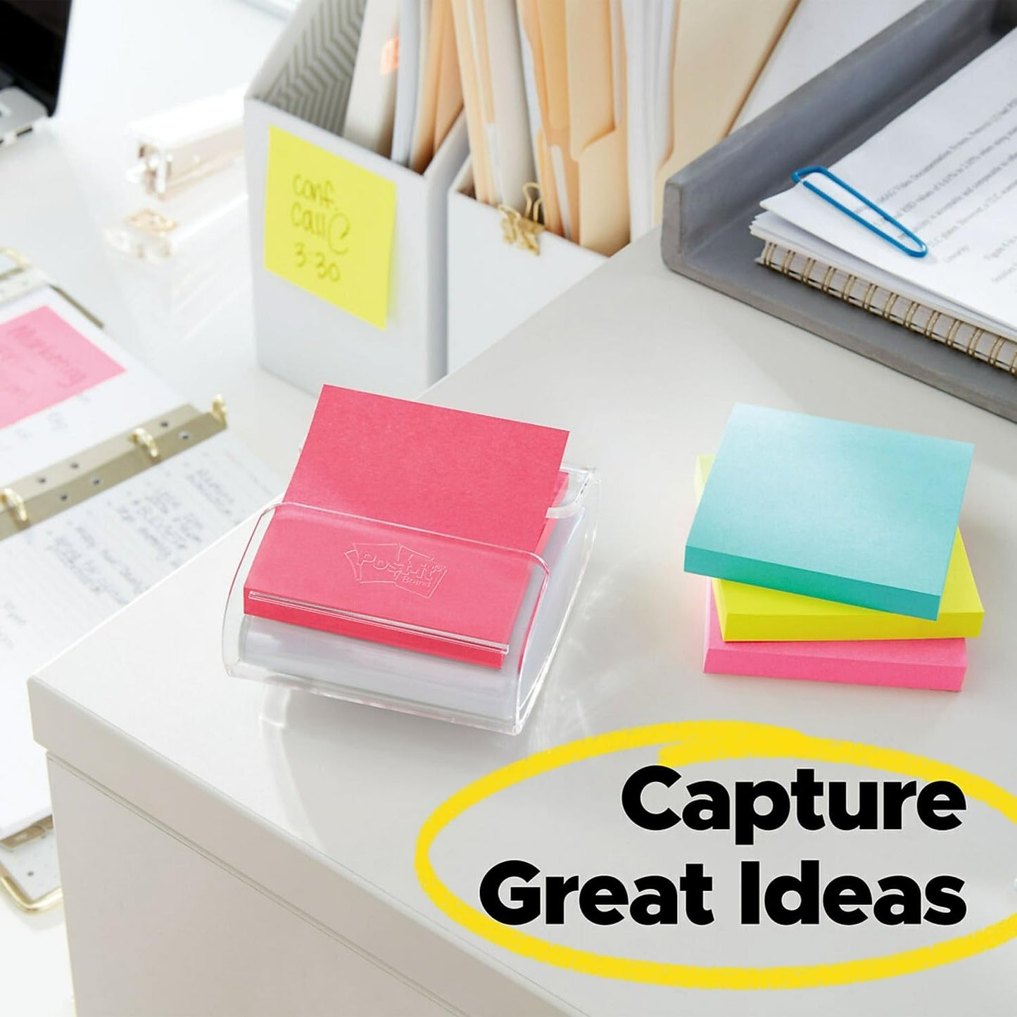 Post-it Pop-up Notes, 12 Sticky Note Pads, 3 x 3 in., School Supplies, Office Products, Accordion Sticky Notes Work with Pop-Up Note Dispenser, Beachside Café Collection