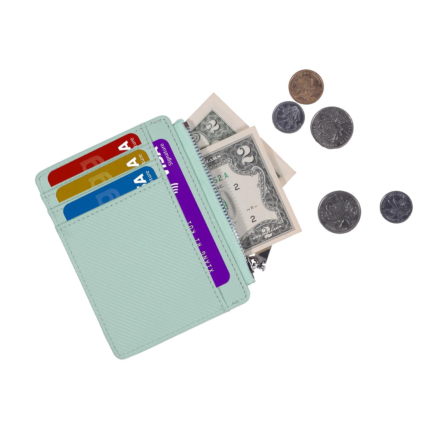 YOXIER Slim Minimalist Wallet, Front Pocket Wallets, RFID Blocking, Credit Card Holder for Men & Women (Nile Blue)