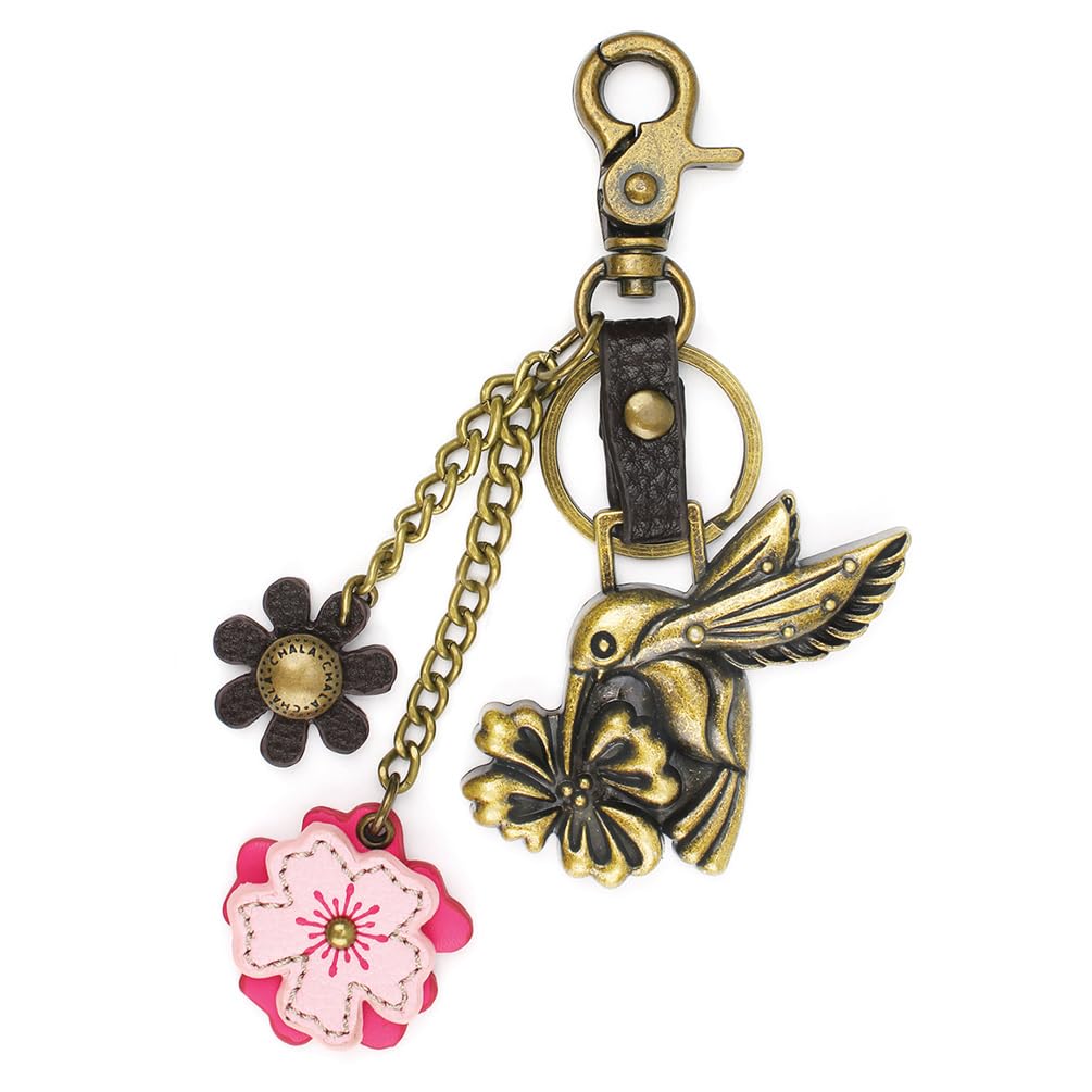 CHALA Purse Charm, Key Fob, keychain Decorative Accessories, Metal Charming Keychain - Hummingbird
