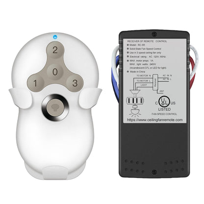 Smart WiFi Ceiling Fan Remote Control Kit, Universal 3 Speed Ceiling Fan Control with Dimmer, Compatible with Alexa, Google Assistant and Smart Life App, Remote Control Timing
