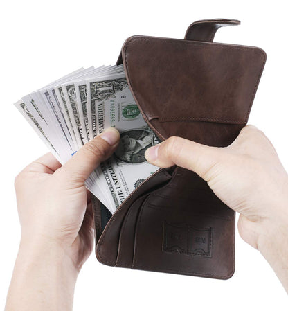 Passport Holder Cover Wallet RFID Blocking Leather Card Case Travel Accessories for Women Men (Z #Chocolate)