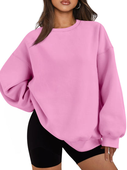 EFAN Womens Oversized Sweatshirts Hoodies Fleece Crewneck Sweaters Casual Tops Comfy Fall Fashion Outfits Winter Clothes 2025