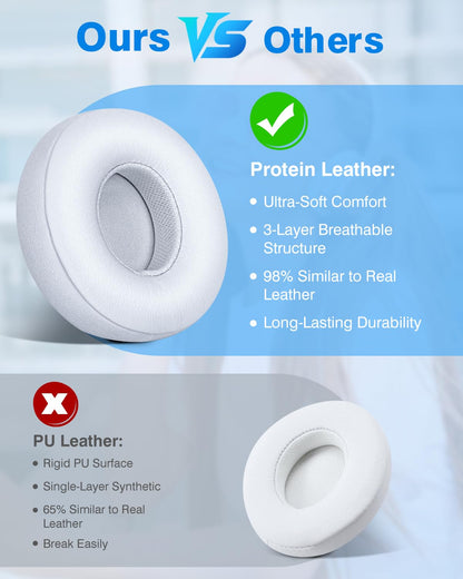Link Dream Replacement Beats Solo 3 Earpad Beats Solo 2 Replacement Ear Pads Memory Foam Cushions Cover for Beats Solo 2 & Solo 3 Wireless Headphone