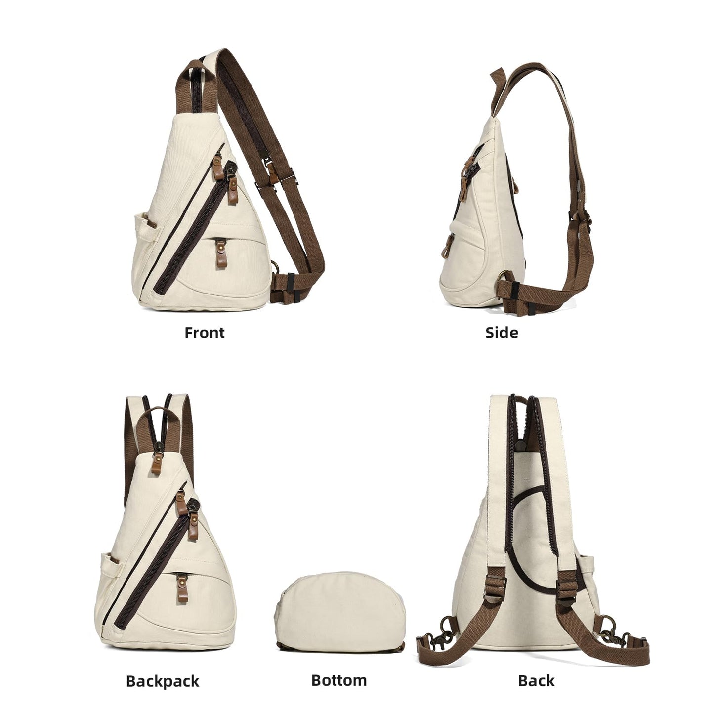 KL928 Sling Bag - Small Crossbody Backpack Shoulder Casual Daypack Rucksack for Men Women