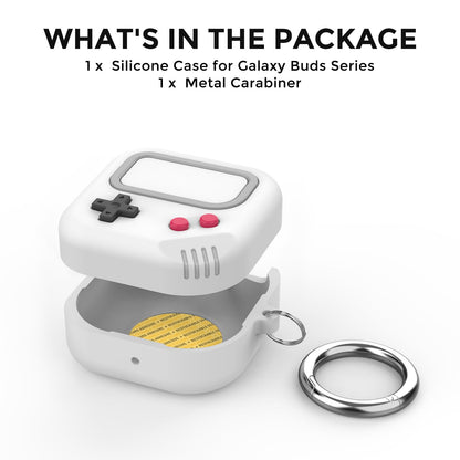 TRONWIN Galaxy Buds Pro 2 case, Retro Game Design Case for Samsung Galaxy Buds 2 Pro/Live/Fe, Silicone Case Cover for Men/Women (Light Grey)