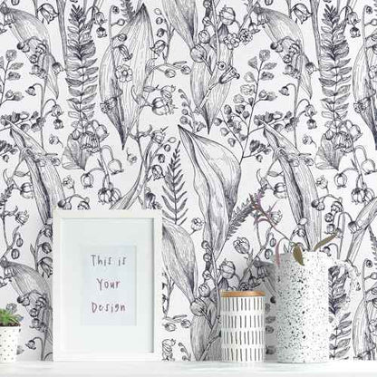 Livebor Peel and Stick Wallpaper - Boho Floral Leaf Contact Paper - 15.7"x196.8" Self-Adhesive Removable Decorative