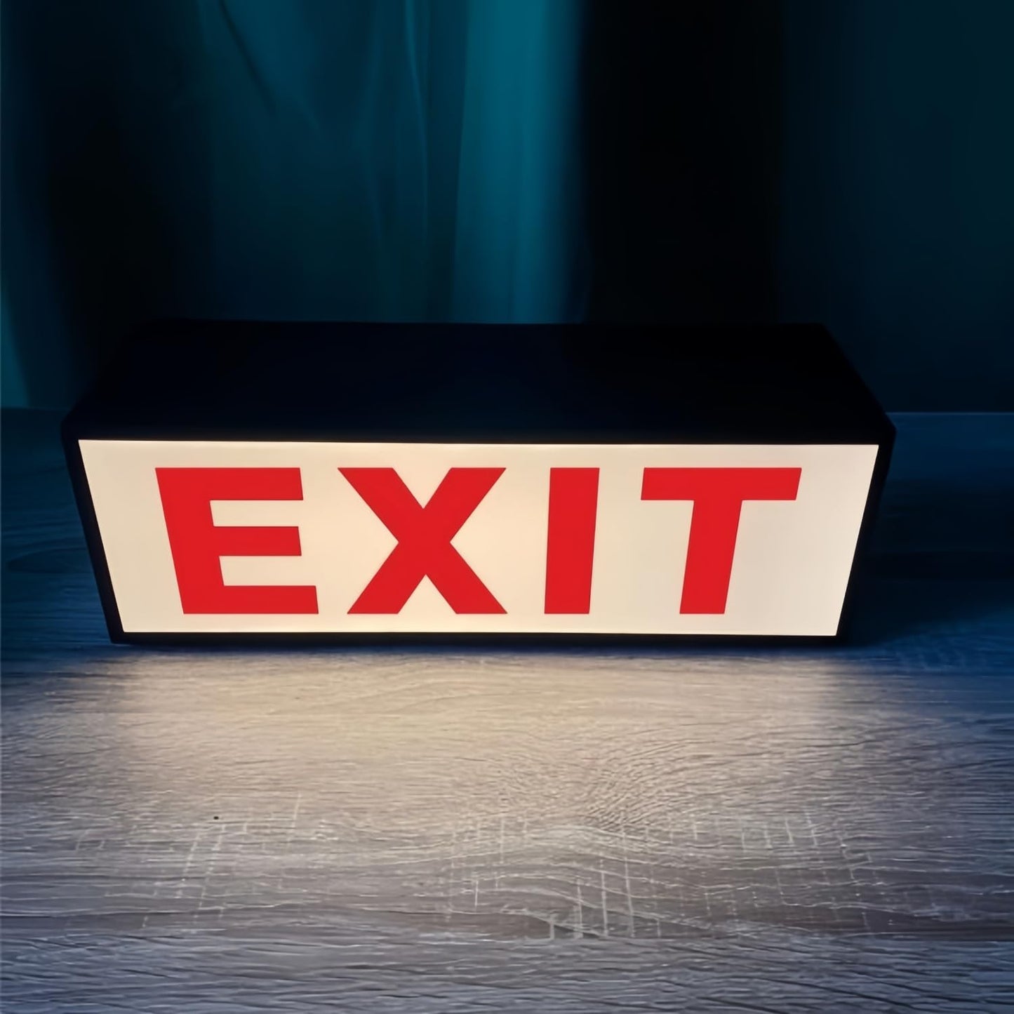 Exit LED RGB Neon Lightbox Dimmable Wall Mountable Pulsing Studio Warning Sign Illuminated Lights Sign for Cinema Libraries Cafes Home Company Desk Wall Decor USB Powered