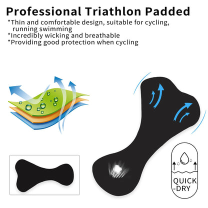 CGLRybO Mens Pro Trisuit Short Sleeve Triathlon Suit Best for Swimming Racing Tri Suit