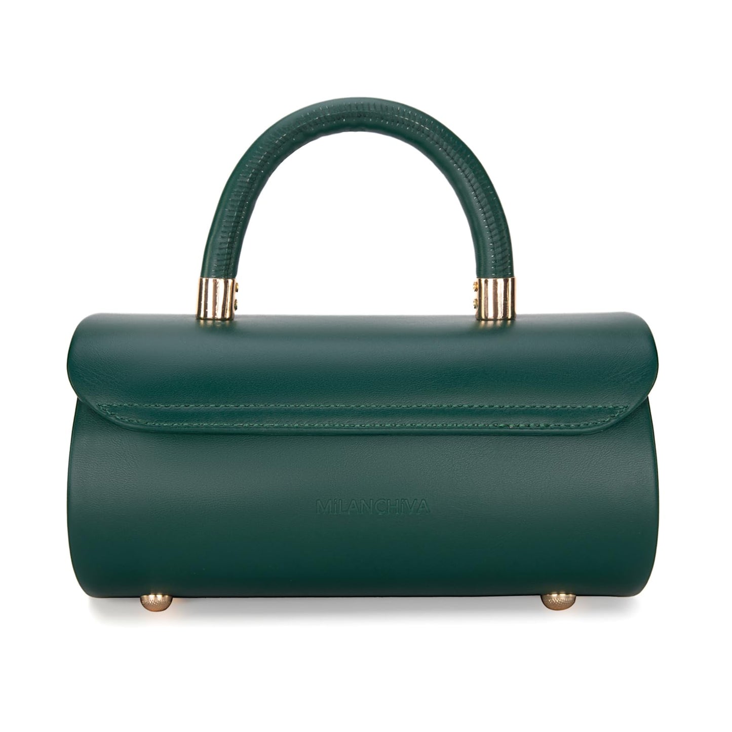 Milan Chiva Small Purses for Women Designer Mini Top Handle Purse Cute Handbags Barrel Shape Purse MC-400GN
