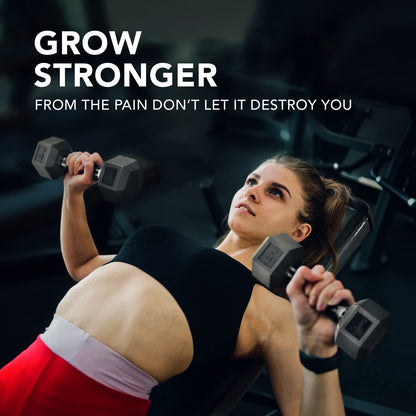Yes4All Hex Dumbbell Rubber Grip - Premium heavy weight Dumbbell - 10lbs