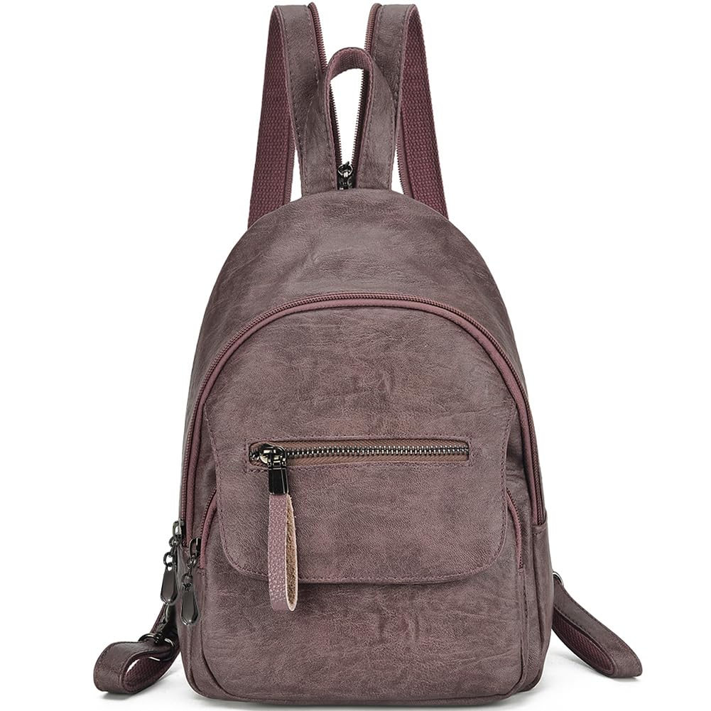Small Backpack Purse for Women Fashion PU Leather Backpack Convertible Ladies Sling Bag