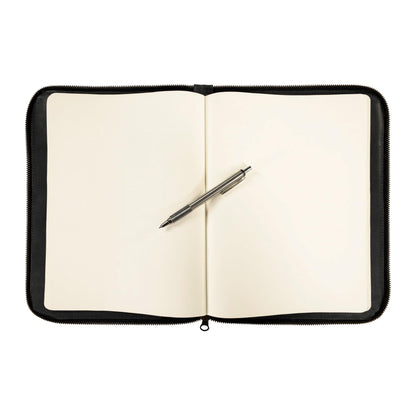 Hide & Drink, Zippered Journal Cover for Moleskine Notebook, XXL Size (8.5 x 11 in. Notebook NOT Included) Full Grain Leather, Handmade, Charcoal Black