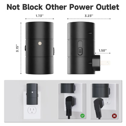 NIORSUN Night Lights Plug into Wall, Dimmable with 3 Color Modes & Auto On/Off Sensor, Ultra-Slim Nightlight for Hallway, Bathroom, Bedroom, Nursery, Kitchen (4 Pack, Black)