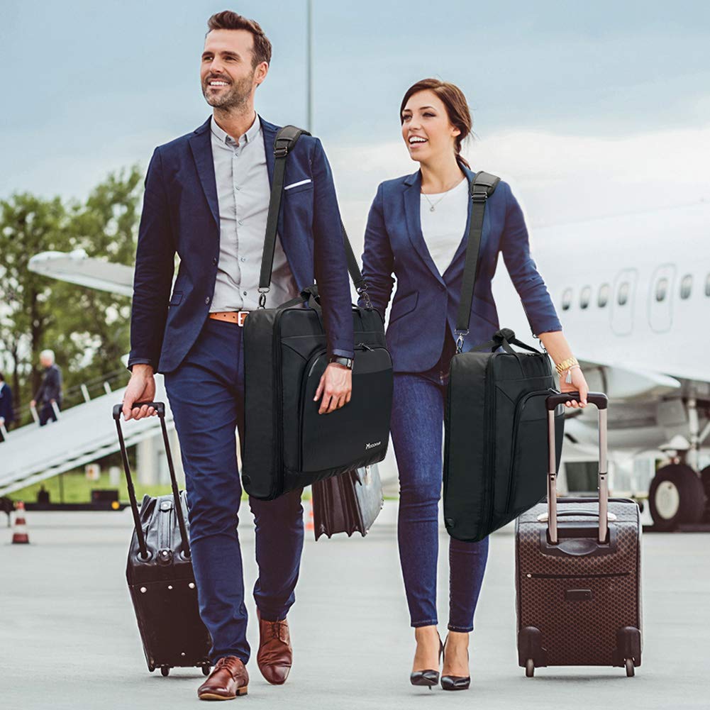 Modoker Carry On Garment Bags for Travel Hanging Clothes Suit Bag Luggage Organizer, Foldable Suit Carrier Gift for Men Women