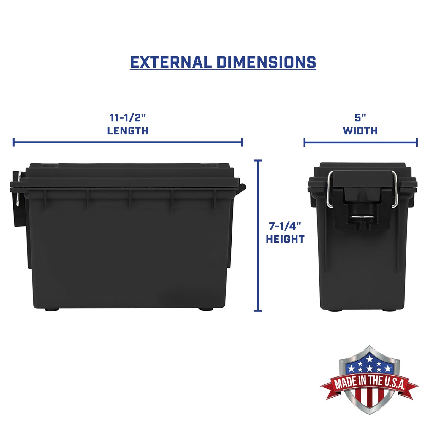 Sheffield 12629 Ammo Storage Box, Mothers Day Gifts for Mom,.30 Cal Field Boxes, Lockable Storage Box with Handle, Secures Hunting Gear, Supplies, and Bullets, Made in USA