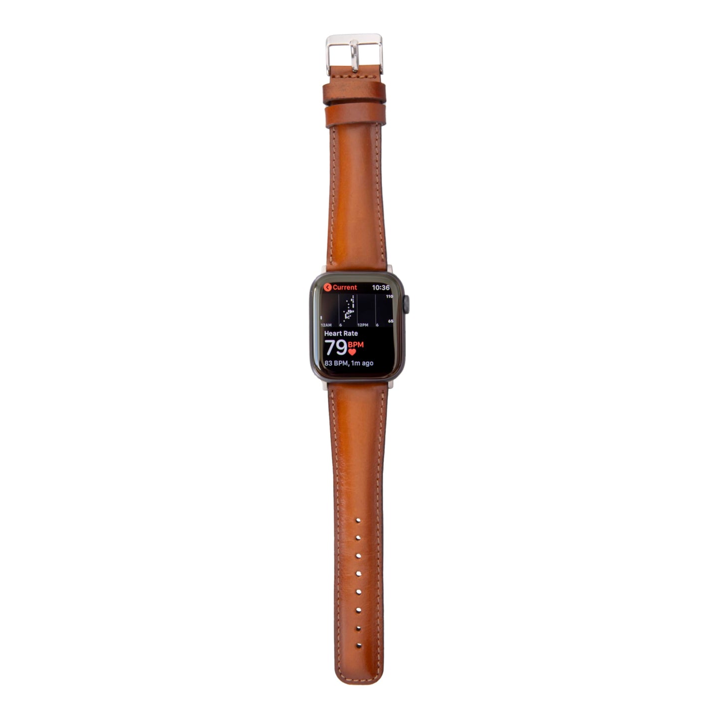 benvato Premium Handmade Leather Watch Band for Apple Watch SE 3 2 1 & Series 11 10 9 8 7 6 5 4 3 2 1 fits 42mm 41mm 40mm 38mm (Tan Brown w/Silver Connector&Clasp)