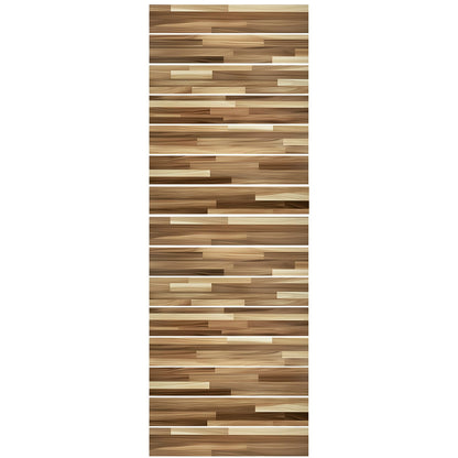 PLIGREAT 15 Strips Brown Wood Pattern Stair Decals Peel and Stick Stairs Riser Stickers Lifelike Style Murals Decor for Steps 7.1"x39" Self-Adhesive Stair Riser Decals for Home Hotel Decor