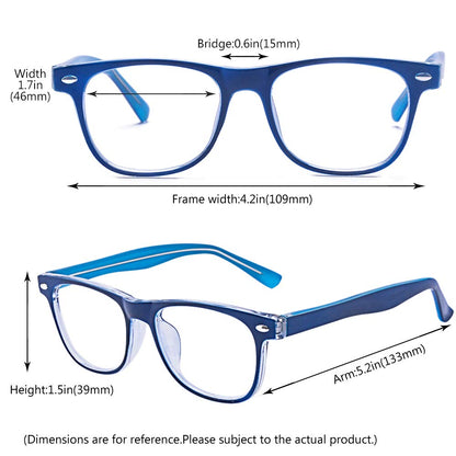Outray Kids Teens Computer Blue Light Blocking Glasses for Boys and Gilrs Anti Eyestrain 2185c2 Blue
