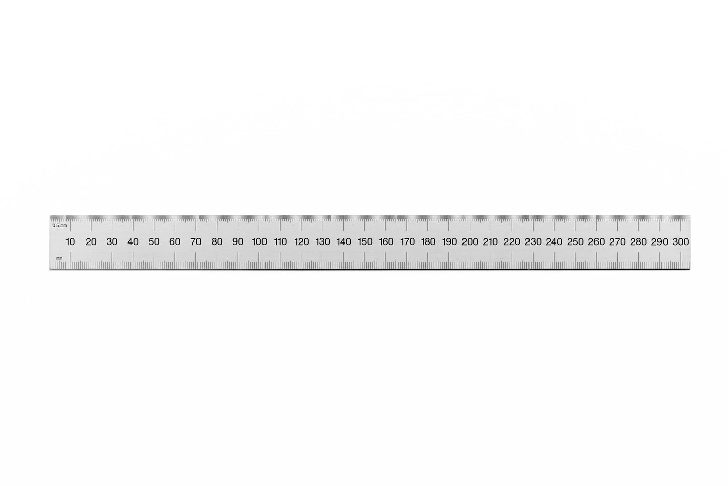PEC Tools Rigid Metal Ruler, 12"/300mm High-Precision Steel Rule with Satin Chrome Finish, English & Metric Graduation (1/32", 1/64", 0.5mm, 1.0mm), Fully Hardened and Tempered, Made in USA