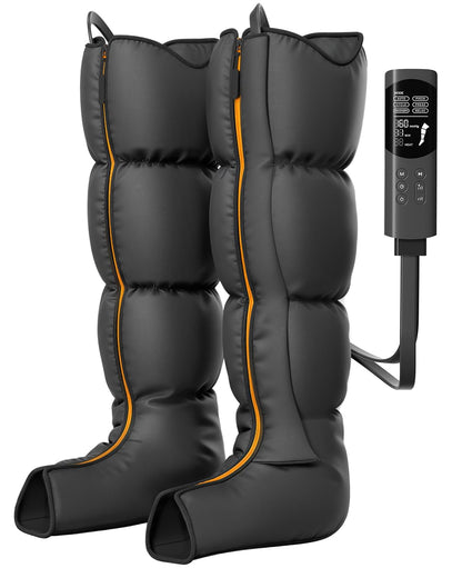 DEKEMASTER Air Compression Leg Massager for Circulation and Pain Relief, Professional Full Leg Compression Boots for Massage Therapy with Adjustable 6 Modes 9 Intensities, Recovery Boots for Women Men