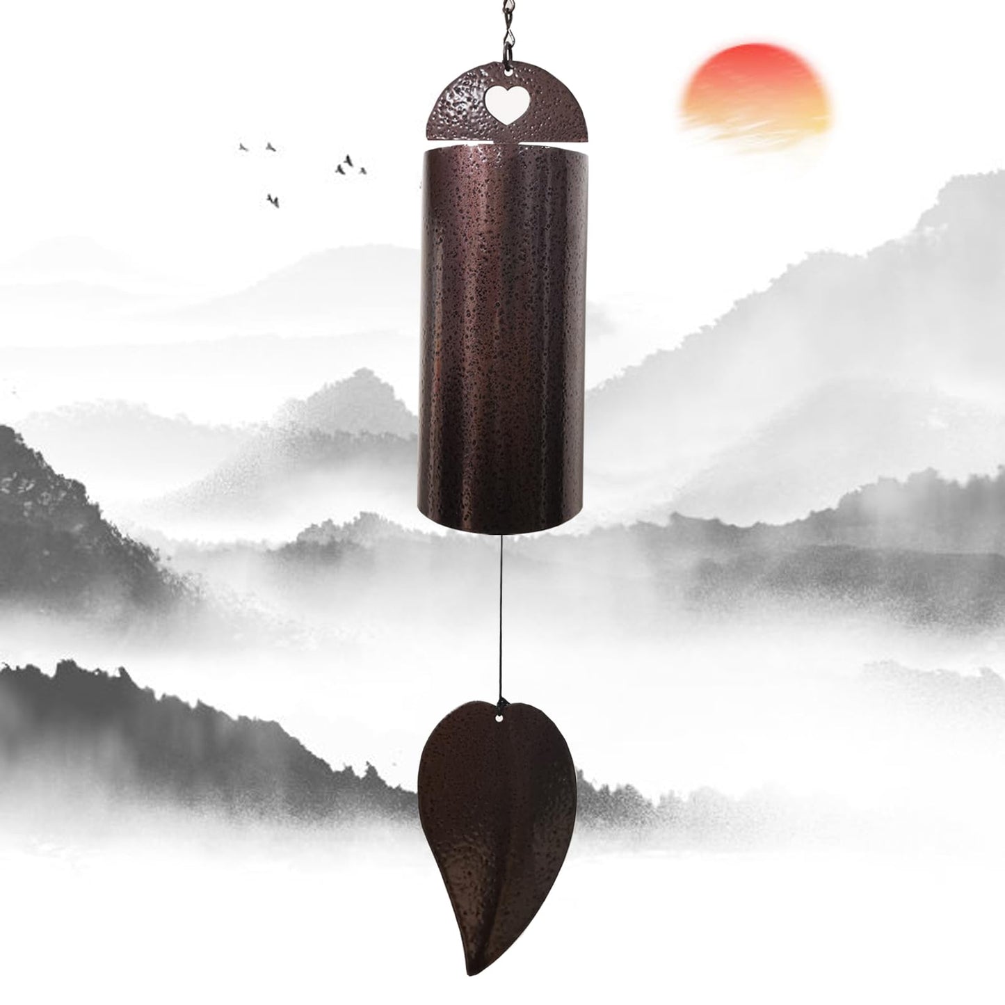 Wind Chimes for Outside Deep Tone Memorial Wind Chime Outdoor Deep Resonance Serenity Bell Copper Wind Bell Sympathy Gift Garden Decor Home Decoration 28 Inch Large
