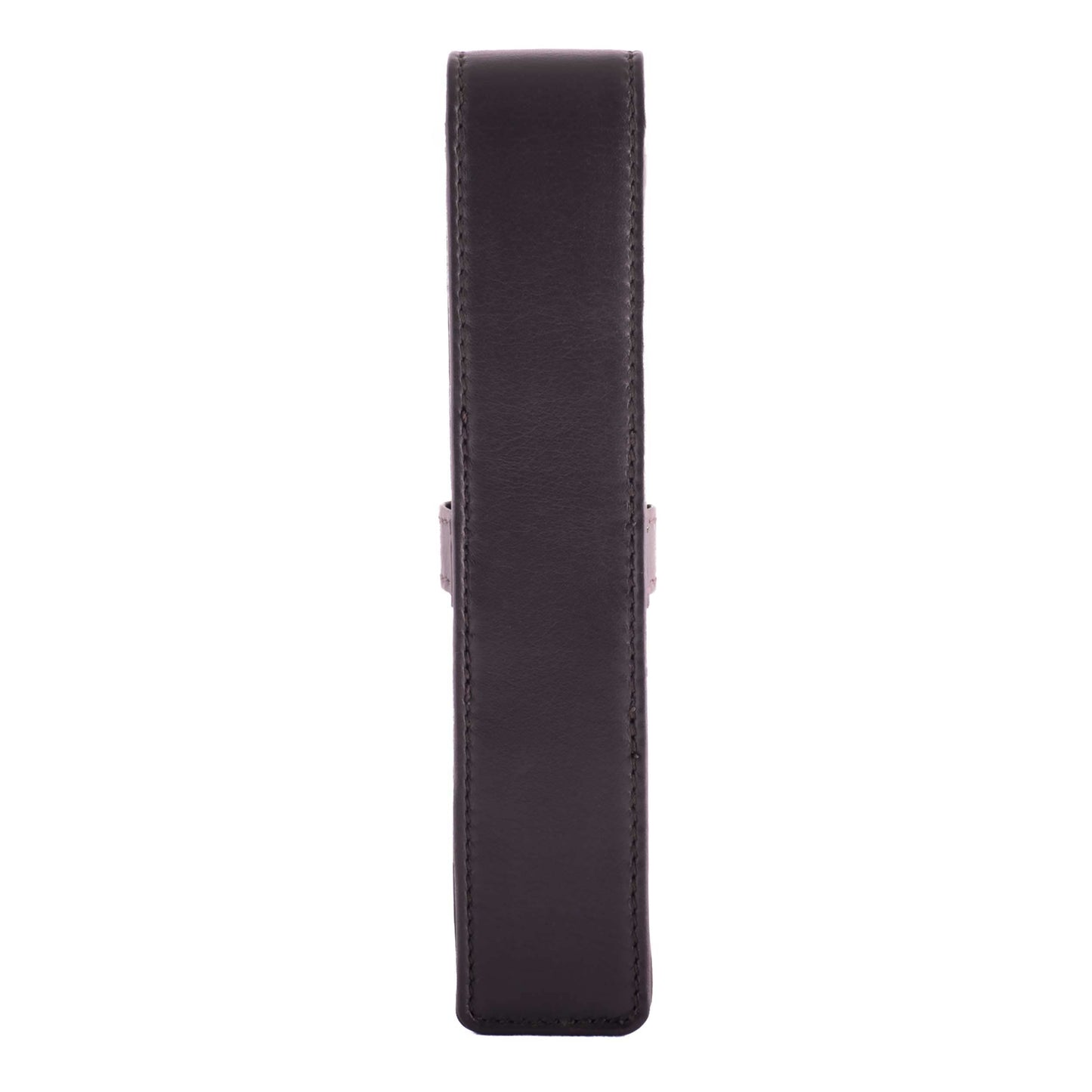 DiLoro Leather Single Pen Case Pencil Pouch Holder for One Fountain Ballpoint Rollerball Pen and Pencil (Brown)