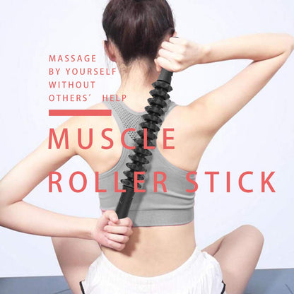 Professional Muscle Roller Stick For Release Sore Muscle, 2019 Leg Gym Hand Muscle Rollers(Black)
