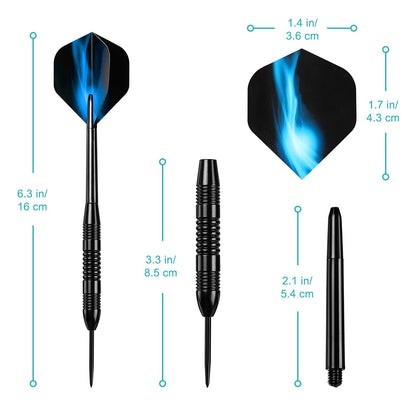 Accmor Darts Metal Tip Set, 12 Pack Steel Tip Darts Darts Set, 24 Grams Professional Metal Darts