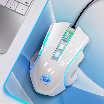 Redragon M602 Griffin RGB Gaming Mouse, RGB Spectrum Backlit Ergonomic Mouse with 7 Programmable Backlight Modes up to 8000 DPI for Windows PC Gamers (Black, Wireless)