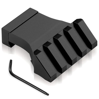 Bontok Picatinny Offset Rail Mounts, 45 Degree Picatinny Offset Aluminum Rail Low Profile Mount for lashlight Laser Sights Optics