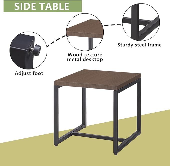 Rilyson Outdoor Wicker Patio Furniture Set - 5 Piece Patio Conversation Set with 2 Wicker Swivel Rocker Chairs,2 Ottoman, 1 Side Table, Thick Cushions, Deep Seating, Wide Armrest(Brown/Beige)