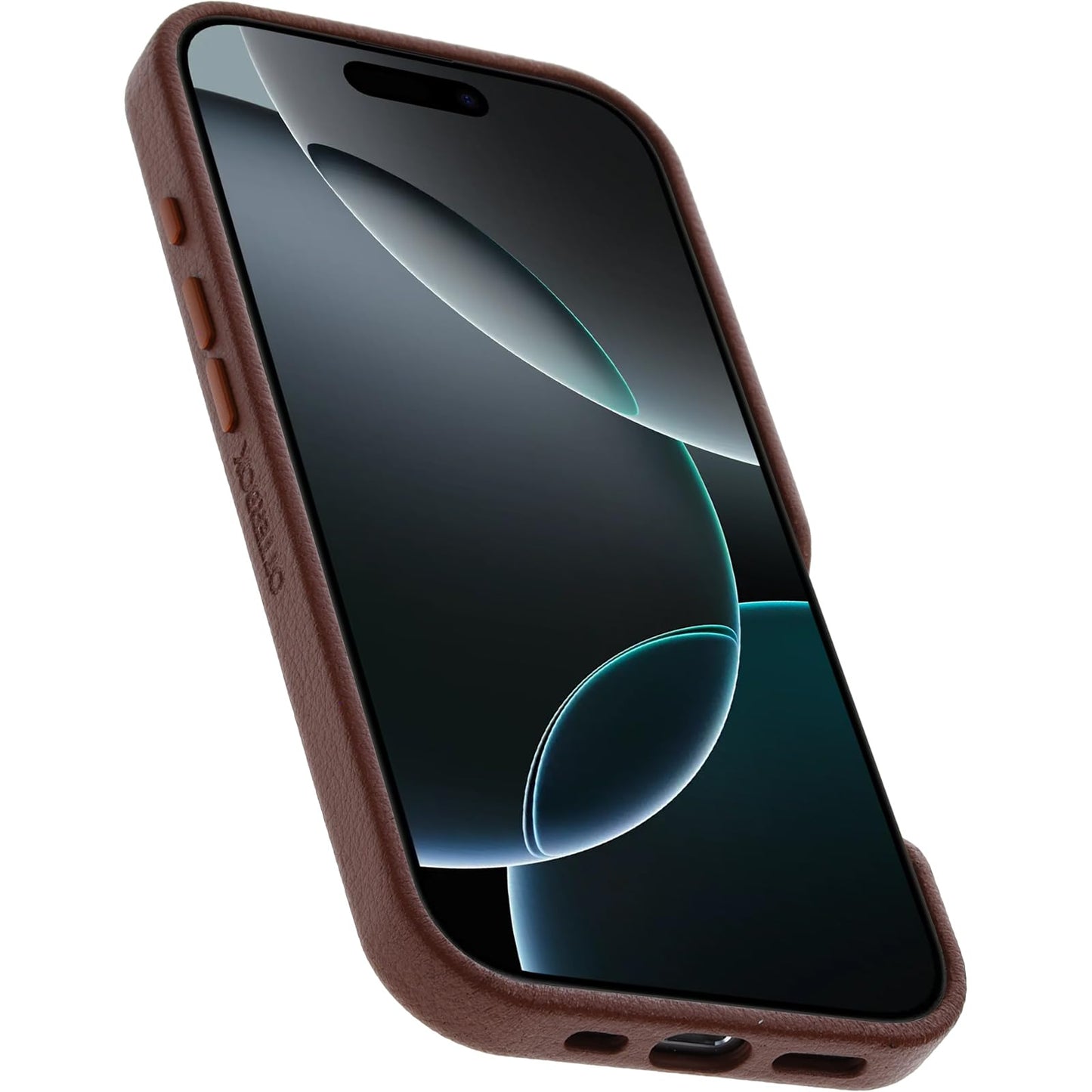 OtterBox iPhone 16 Pro Symmetry Series Cactus Leather for MagSafe - Rich Adobe Brown - Ultra-Thin, Sleek iPhone Case, Premium iPhone Case, MagSafe Compatible