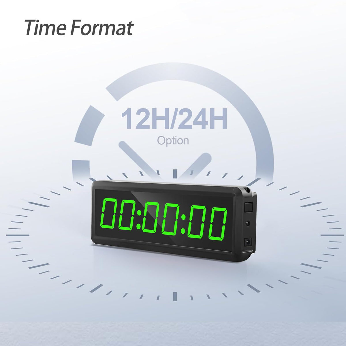 Gym Interval Timer, 12" Digital Wall Alarm Clock Timer for Interval Workout with Countdown/Up Stopwatch, Tabata EMOM Remote Control for Home Gym Boxing MMA Fitness