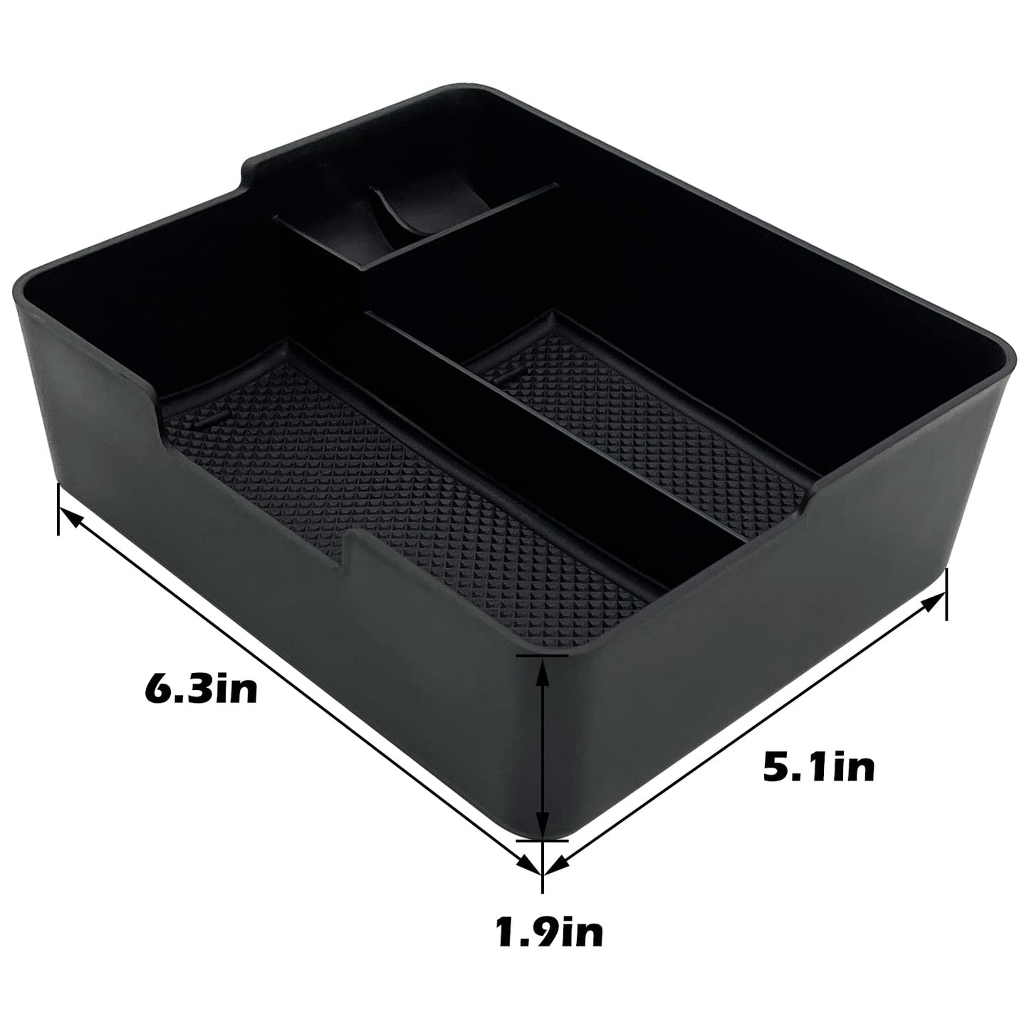 JOJOMARK Compatible with Tesla Model 3/Y Accessories Center Console Organizer Tray Fits for Tesla Model 3 2017 2018 2019 2020 /Model Y 2020 （The cover closed Rotary version）