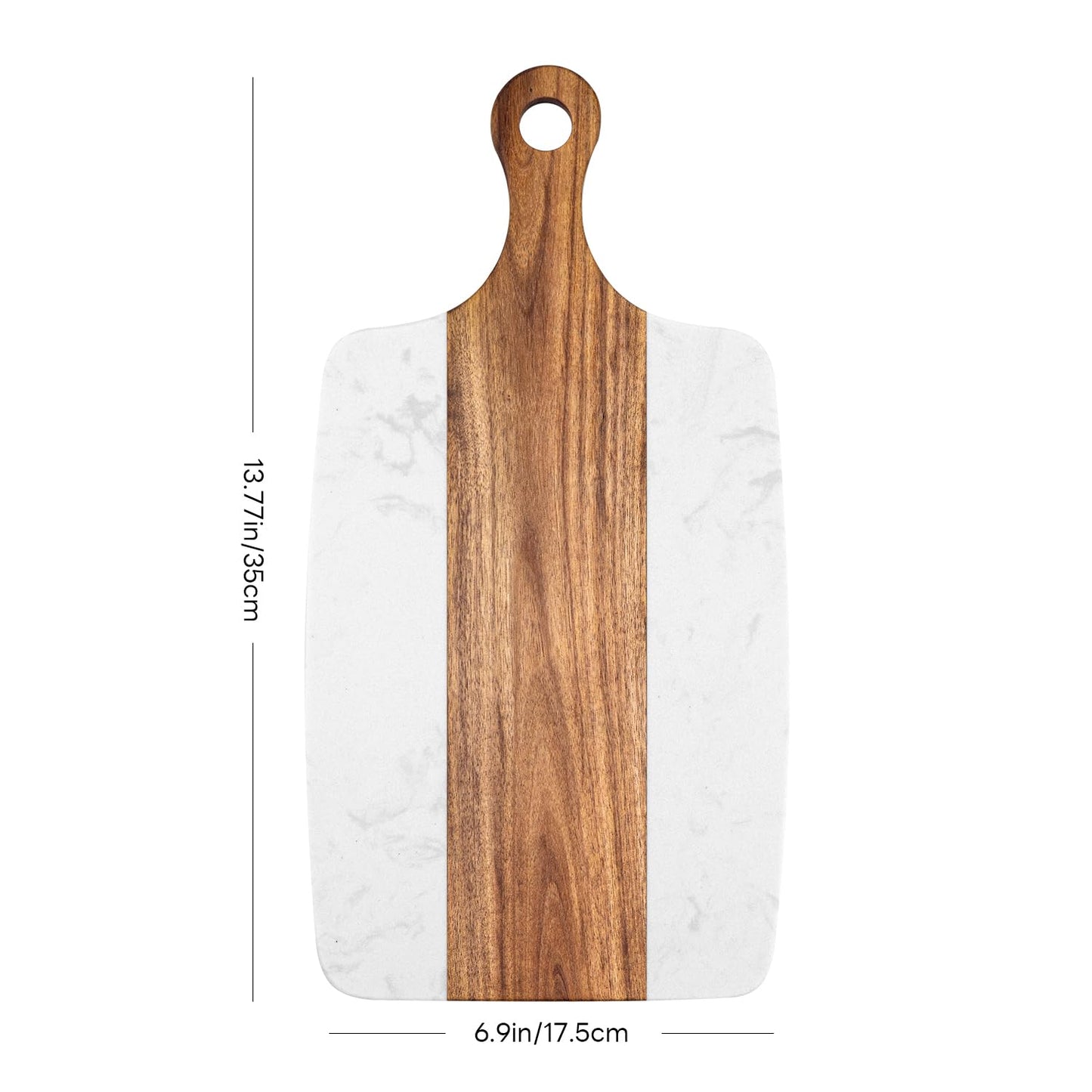 Marble Cutting Board, Charcuterie Board with Handle, Marble chopping board for steak, cheese, hamburgers and biscuits, Great for gifts