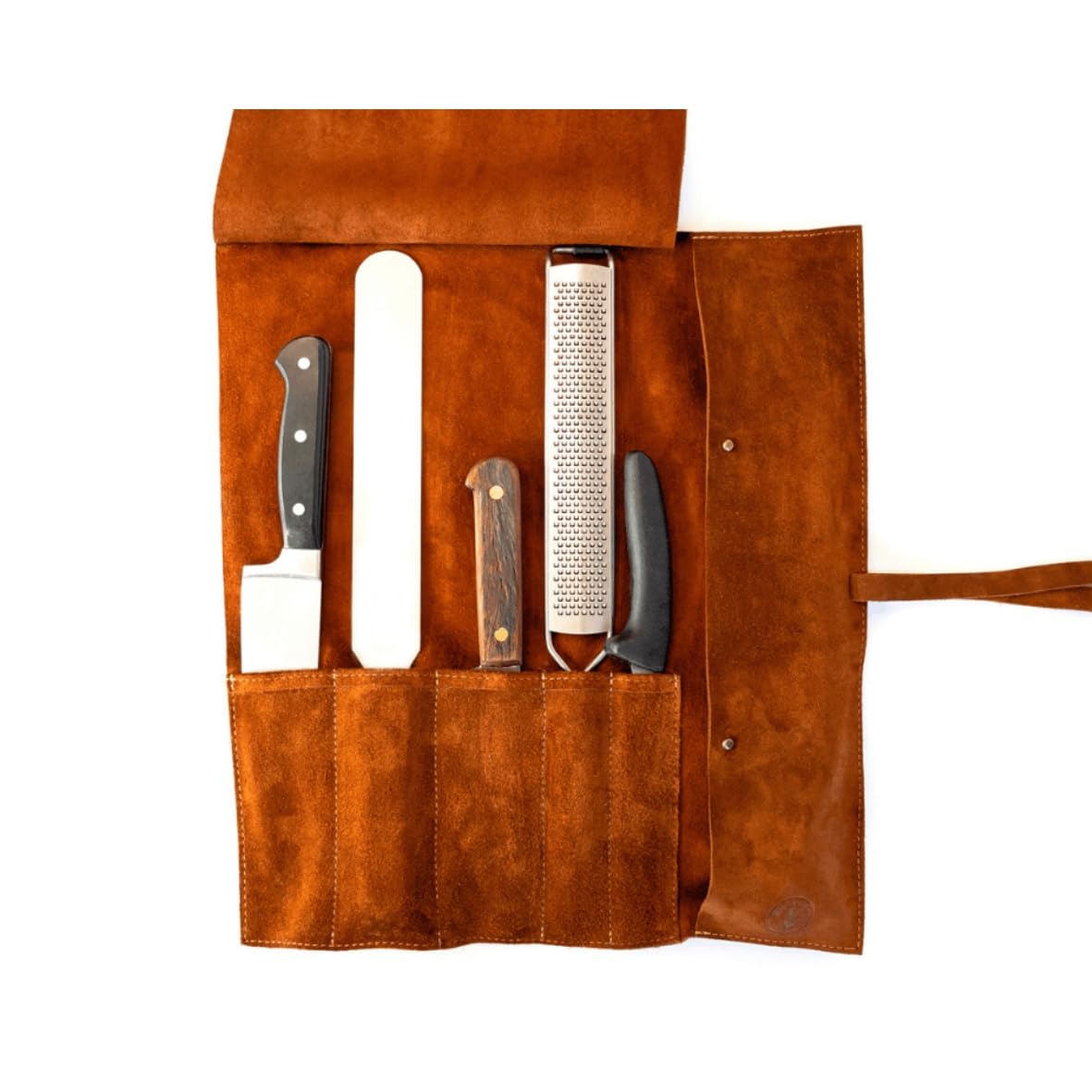 GauchoLife Leather Chef Roll (Suede, Tan)
