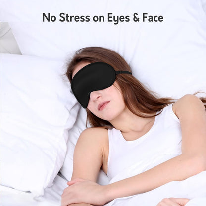 Sapphome Pack of 2 Sleeping Masks - Ultra Soft Blackout Travel Mask, Ergonomic Eye Mask for Sleeping with Adjustable Strap, Pack of 2