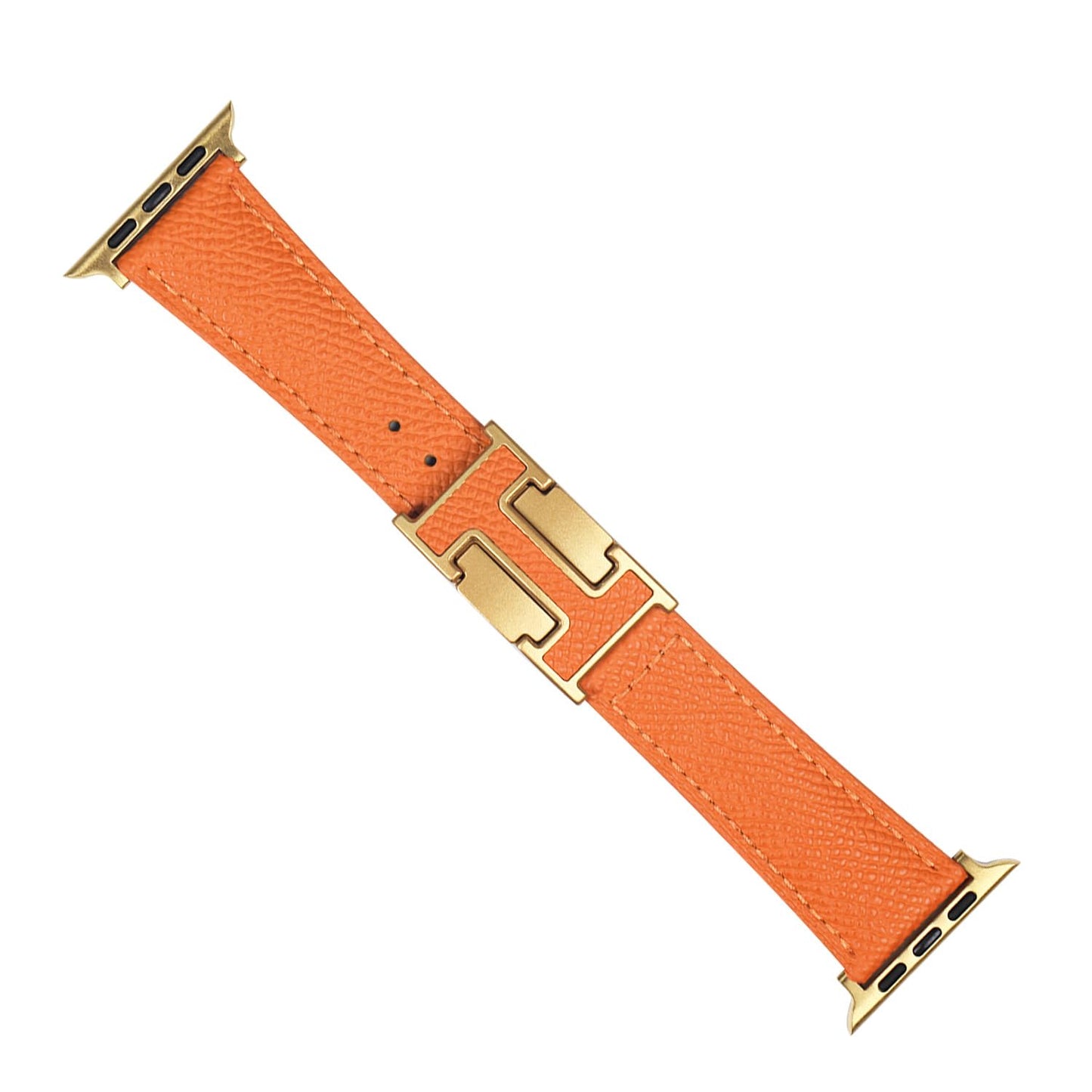 Designer Genuine Leather Band Compatible with Apple Watch Ultra/SE/Series 10/9/8/7/6/5/4/3/2/1 (49mm-38mm), Magnetic Buckle Replacement Strap for Men & Women