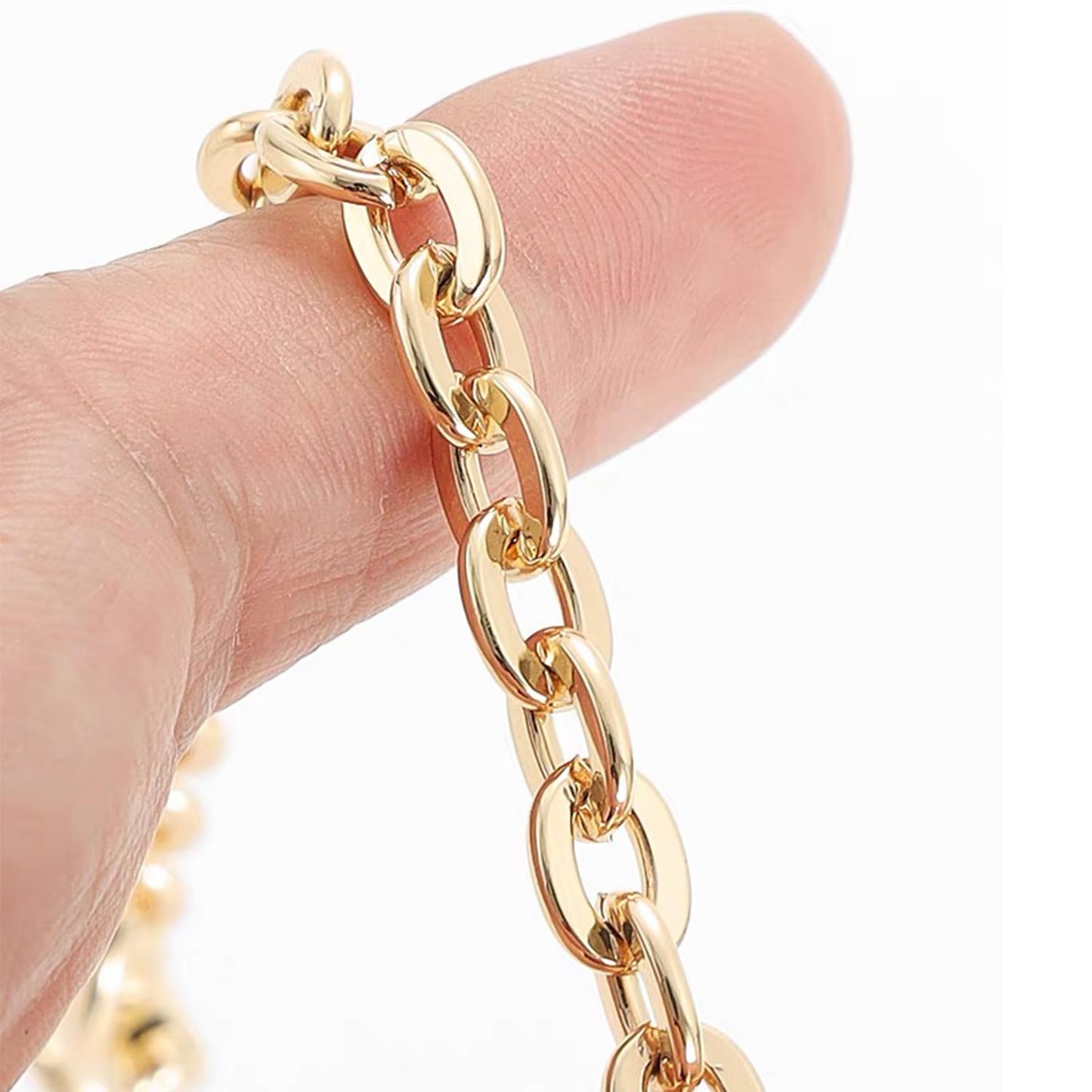 BEUDW Purse Chain Strap Crossbody Gold Chain Shoulder Bag Replacement Strap（Length:34.4inch）
