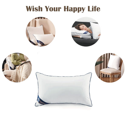 Siluvia 20"x20" Pillow Inserts Set of 2 Decorative Square Square Throw 20 Pillows with 100% Cotton Cover for Sofa, Couch, and Bed - White