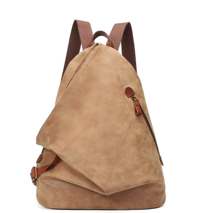 KL928 PU Leather Vintage Backpack – Large Casual Daypack Outdoor Travel Rucksack Hiking Backpacks for Men Women