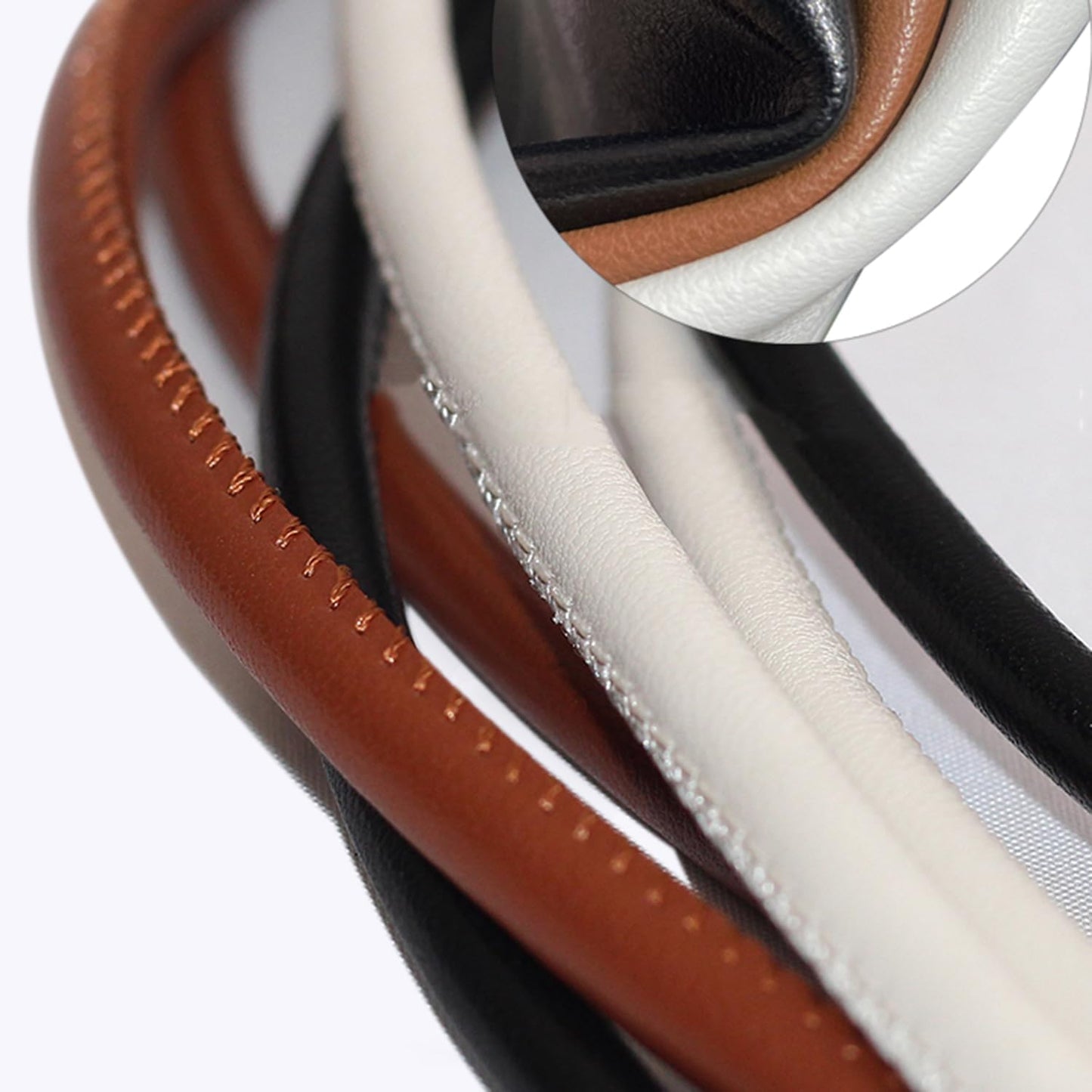 Inzegao Women Leather Cord String Rope Waist Belt for Dress Knot Belt for Sweater Cardigan Down Coat