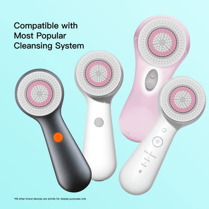 Brushmo Facial Brush Head Replacements Compatible with Clarisonic Mia 1, Mia 2, Mia Fit, Alpha Fit, Smart Profile Uplift and Alpha Fit, Deep Pore Facial 4 Pack (Deep Pore)
